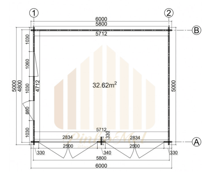 PINHOMEL15 - 6x5m, 44mm    