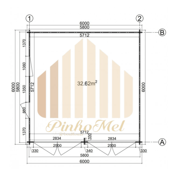 PINHOMEL15 - 6x6m, 44mm    
