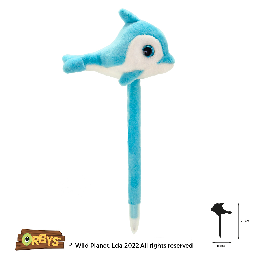 Caneta de Peluche Golfinho Orbys